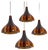 Flower-Shaped Opaque Brown Glass Pendant Lamp from Peill & Putzler, Europe, 1970 For Sale