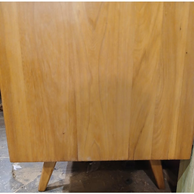Mid-Century Modern Solid Elm Louvered 6-Drawer Dresser For Sale - Image 9 of 16
