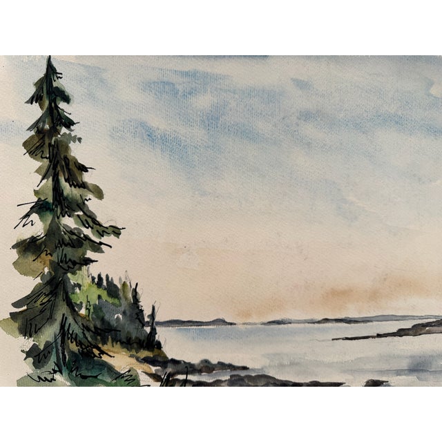 Original watercolor on paper by Henry Emil Salloch, also known as Heinz Emil Salloch, the German-born American artist and...