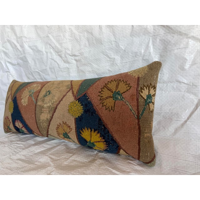 Baroque 17th Century Italian Wool and Silk Floral Tapestry Pillow For Sale - Image 3 of 7