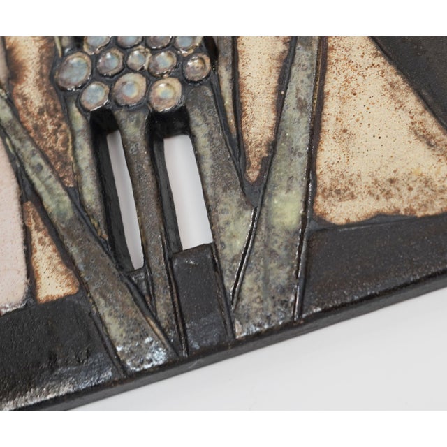 Ceramic Vintage Wall Tiles from Ruscha-Keramik, W. Germany, 1970s, Set of 2 For Sale - Image 7 of 16