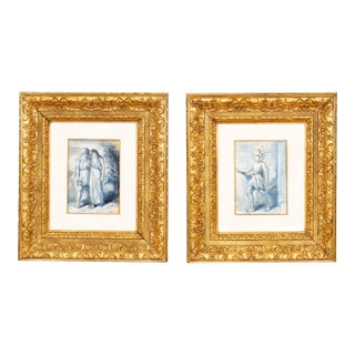 Two Framed Gouaches By Dewitt McClellan Lockman - a Pair For Sale