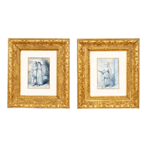 Two Framed Gouaches By Dewitt McClellan Lockman - a Pair