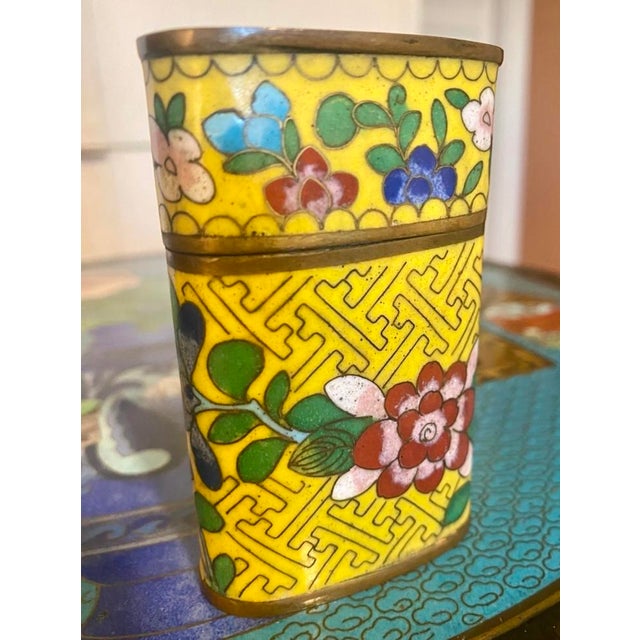 Early 1900s Antique Chinese Cloisonne Snuff Box For Sale - Image 11 of 11