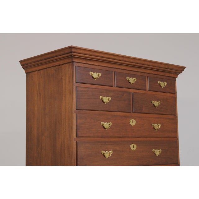 Bench Made 2 Piece Black Walnut Highboy For Sale - Image 12 of 18