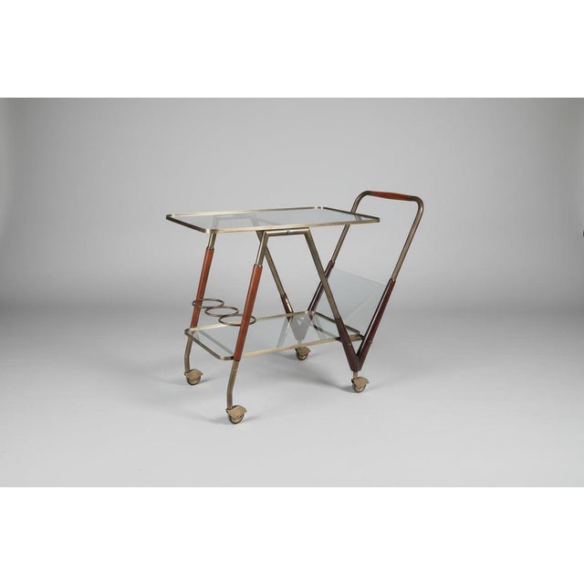 1950s Mid-Century Modern Bar Cart by Cesare Lacca for Cassina, 1950s For Sale - Image 5 of 11