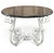 French Provincial Antique French Painted Wrought Iron Round Coffee Table With Black Marble For Sale - Image 3 of 15