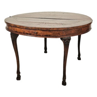 Italian Baroque Olive & Walnut Folding Table, Possibly Venetian, Circa 1760 For Sale