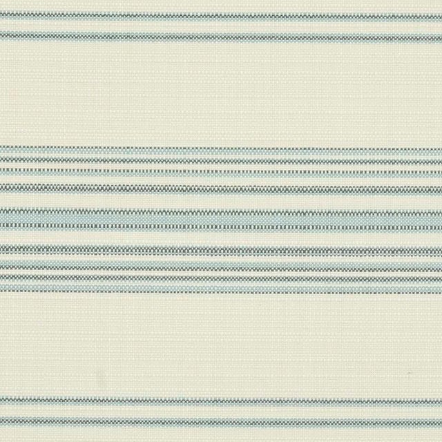 Sample - Schumacher Solana Stripe Indoor & Outdoor Fabric in Sky For Sale