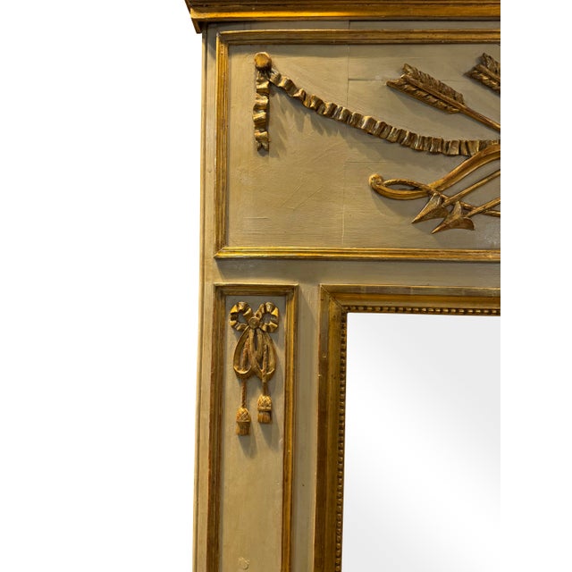 Late 19th Century Louis XVI French Neoclassical Trumeau Mirror For Sale - Image 5 of 14