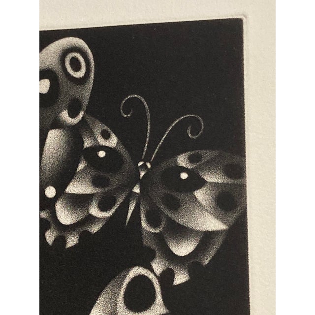 Mario Avati, Butterflies, 1970, Mezzotint Print For Sale - Image 9 of 16