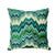 Textile Schumacher Bezique Flamestitch Velvet Pillow in Blue & Green For Sale - Image 7 of 7