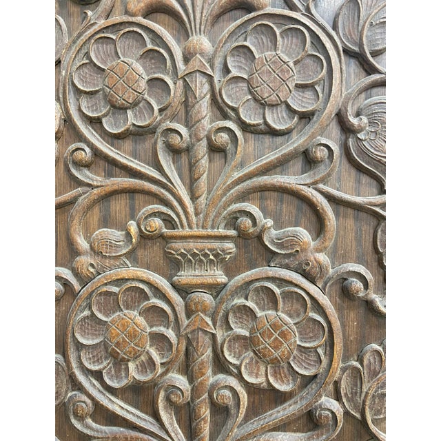 Brown Early 20th Century Jacobean Style Oak Panel For Sale - Image 8 of 9