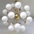 Italian 21st Century Nova Natural Brass Matte White Murano Sputnik Chandelier by Fabio LTD For Sale - Image 3 of 7