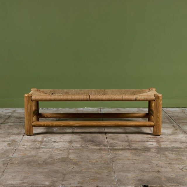 Mid-Century Modern Wim Den Boon Woven Bench For Sale - Image 3 of 18