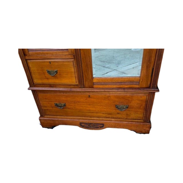1900 - 1909 Antique c.1900's Edwardian Wardrobe Cabinet For Sale - Image 5 of 13