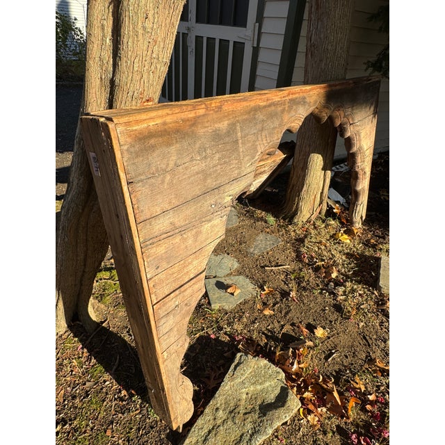 1990s 1990s Large Architectural Salvage Indian Carved Wood Arch For Sale - Image 5 of 6