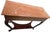 An elegant French Empire-style console table featuring a genuine polished red marble top, carved floral drawer pulls,...