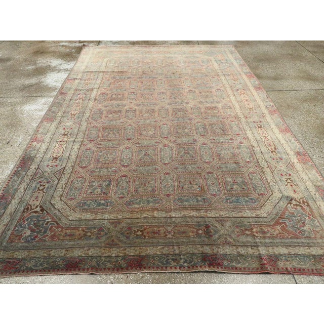 Early 20th Century Galerie Shabab Collection Early 20th Century Handmade Turkish Herekeh Accent Rug For Sale - Image 5 of 11