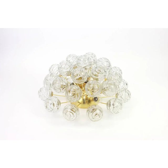 1970s Glass Flush Mount Snowballs from Doria, Germany, 1970s For Sale - Image 5 of 9