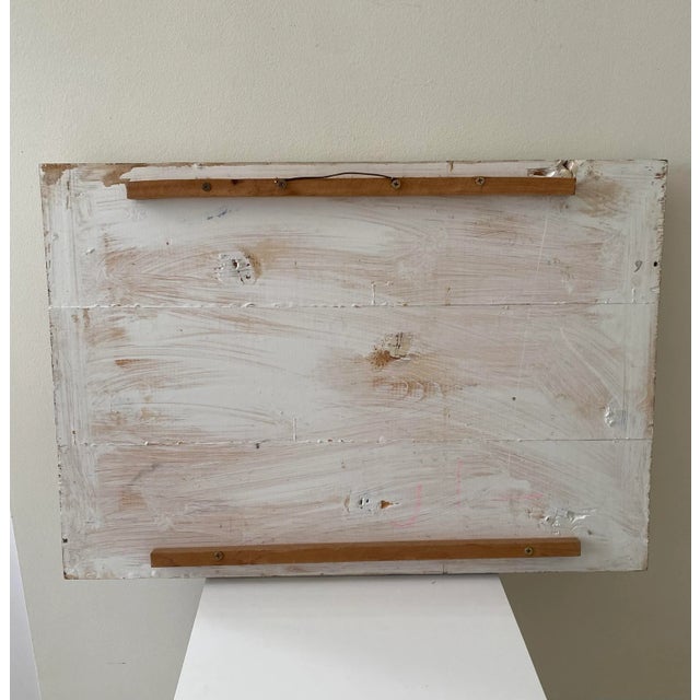 Cream Vintage Shabby Chic Farmhouse Hand Painted Wood Cucina Kitchen Sign For Sale - Image 8 of 8