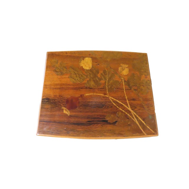 Wood Émile Gallé Marquetry Landscape Nesting Tables Set For Sale - Image 7 of 18