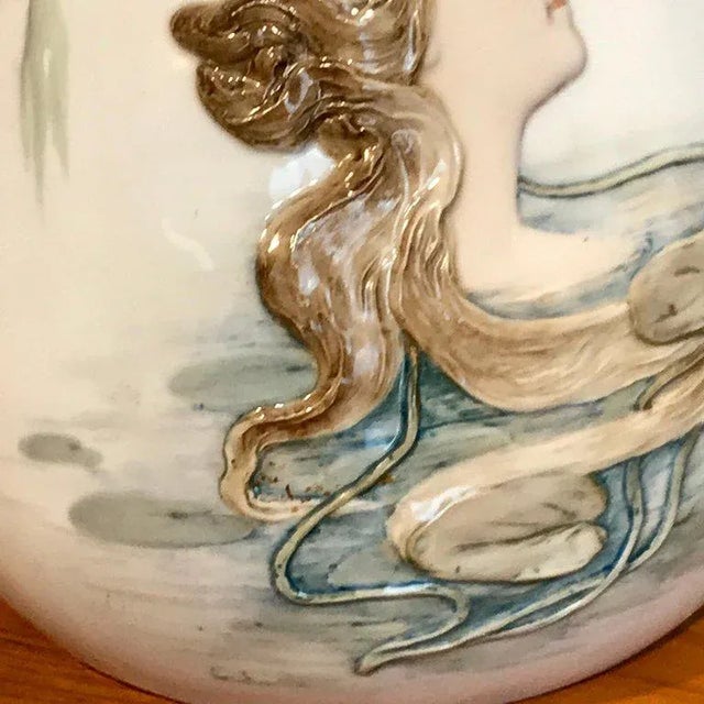 Early 20th Century Art Nouveau Portrait Vase Attributed to Teplitz For Sale In West Palm - Image 6 of 13
