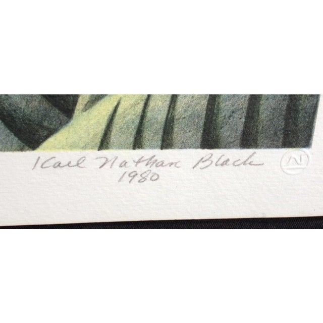Karl Nathan Black "Bird of Paradise" Signed Color Edition Lithograph Unframed For Sale - Image 4 of 6