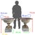2 large cast-iron garden vases, 19th-century, on a cement base (made about 30 years ago) These two vases are a very nice...