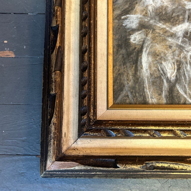 Abstract Expressionism 1970’s Original Abstract Expressionist Male Figure Charcoal Drawing For Sale - Image 3 of 4