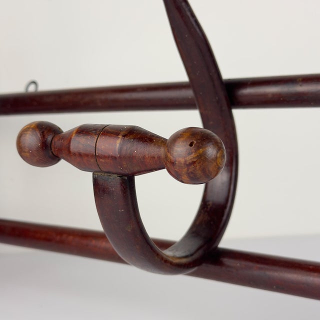 Antique Wooden Coat Rack, Italy, 1930s For Sale - Image 4 of 18