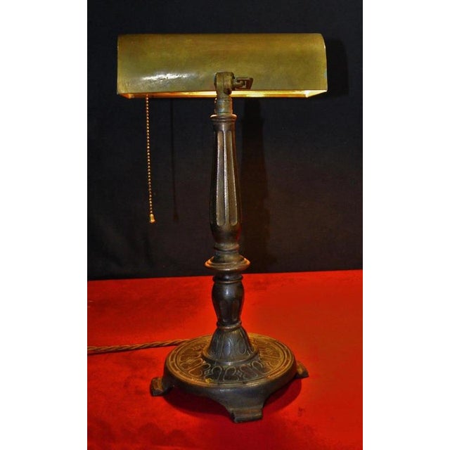 American Art Deco Adjustable Banker's Desk Lamp from S. Robert Schwartz & Bro., 1920s For Sale - Image 15 of 18