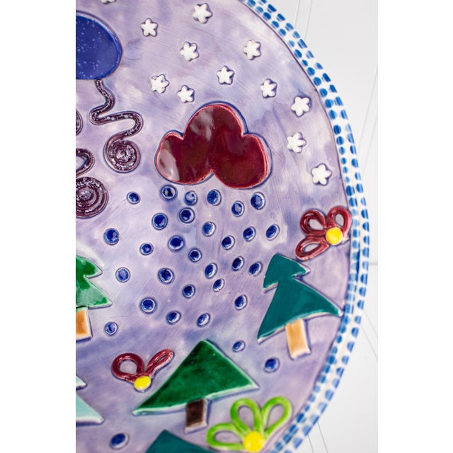 Signed Postmodern Majolica Pottery Bowl - Circa 1990's For Sale - Image 4 of 18