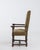 19th Century Louis XIII Style Wooden Throne Chair with Upholstery Mustard For Sale - Image 9 of 15