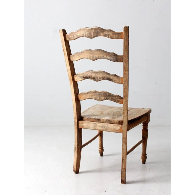 Vintage Ladder Back Chair For Sale - Image 6 of 10
