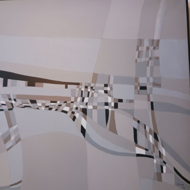 1970s Orlando, Florida Artist Peggy Young Adagio #3 - Large Abstract Oil 1972 For Sale - Image 5 of 9