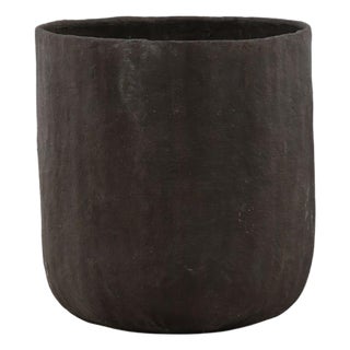 Modern Outdoor Dark Cocoa Composite Planter Large For Sale