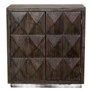 Late 20th Century Brutalist Bar Cabinet For Sale