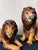 Mid-Century Modern Pair of Vintage Hand Painted Lion Statues For Sale - Image 3 of 8