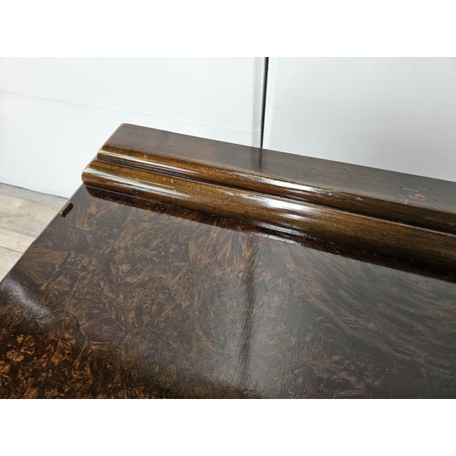 Art Deco Dressing Table in Walnut with Doors and Three Drawers, 1940 For Sale - Image 13 of 18