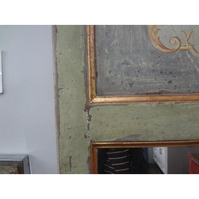Jade 18th Century French Louis XVI Boiserie Trumeau Mirror For Sale - Image 8 of 8