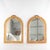 Wood Rattan and Copper Mirrors, 1970s, Set of 2 For Sale - Image 7 of 15