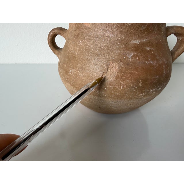 Vintage Primitive Organic Style Art Pottery Vase, Unsigned For Sale - Image 10 of 11