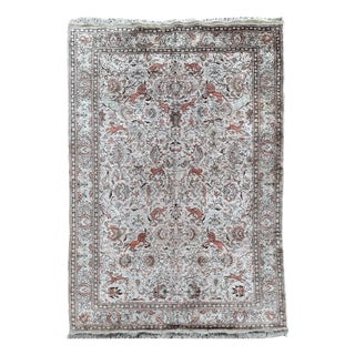 Vintage Turkish Silk Kayseri Rug, 1960s For Sale