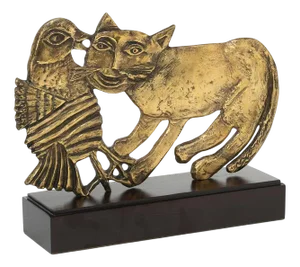 Corneille, Cat and Bird, Bronze