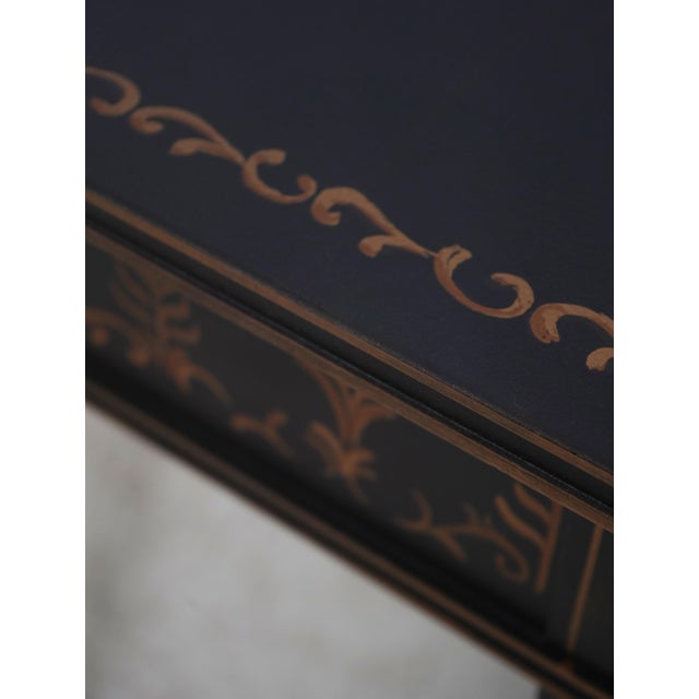 Sherrill Black & Gold Crackle Paint Pembroke Drop Leaf Table For Sale - Image 10 of 17