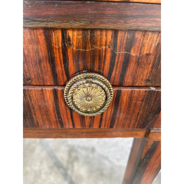 Early 19th Century George III Exotic Wood Dressing Table With Mirror For Sale - Image 5 of 17