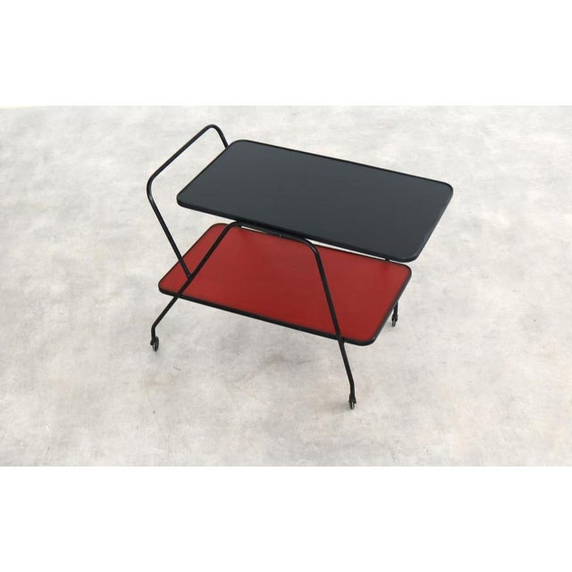 Brown Vintage Serving Trolley, 1960s For Sale - Image 8 of 9