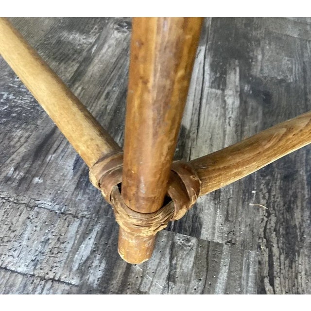 Tan 1940s Heywood Wakefield Bilevel Corner Table For Sale - Image 8 of 10