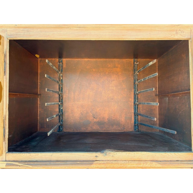 Genuine, Lined -French Pine Bakers Cabinet For Sale - Image 4 of 6